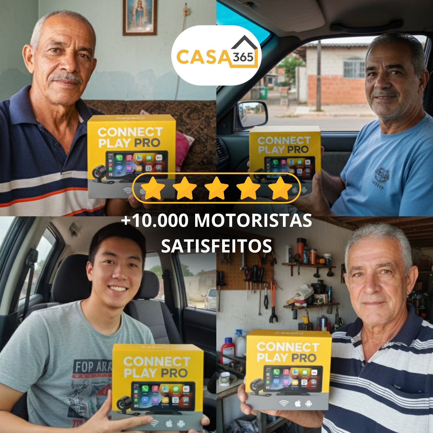 Connect Play Pro + Brinde – Seu Carro Mais Moderno